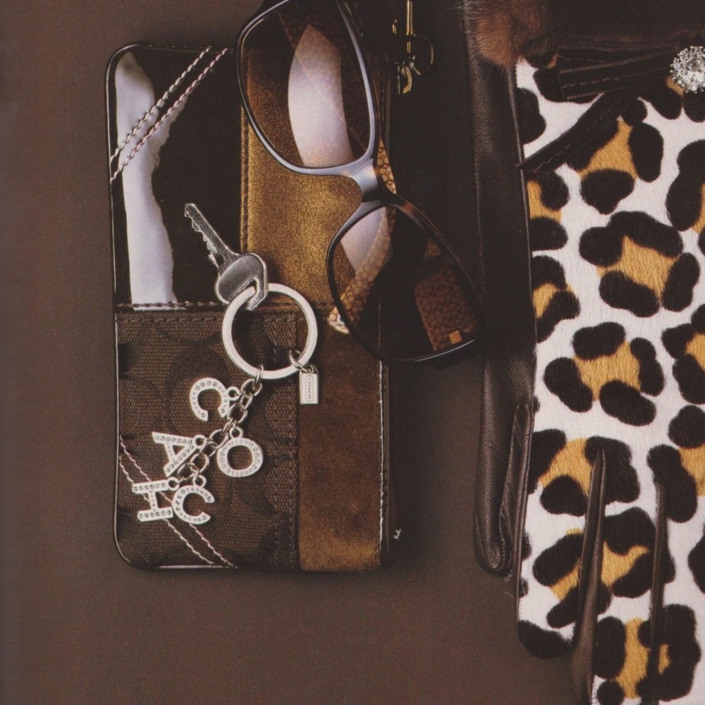 Coach Silver Crystal 'COACH' Letter Keychain - Picture 2 of 10